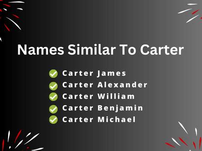 names similar to carter.